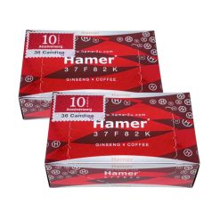 Hamer Ginseng Coffee Candy – 2 Boxes (36 Pieces per Box)