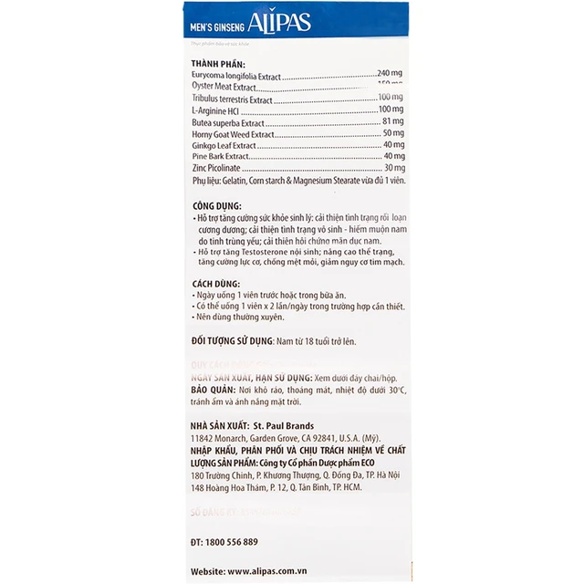 Ecogreen Men’s Ginseng Alipas - 30 Tablets - Energy Boost & Vitality Suppor - Image 5
