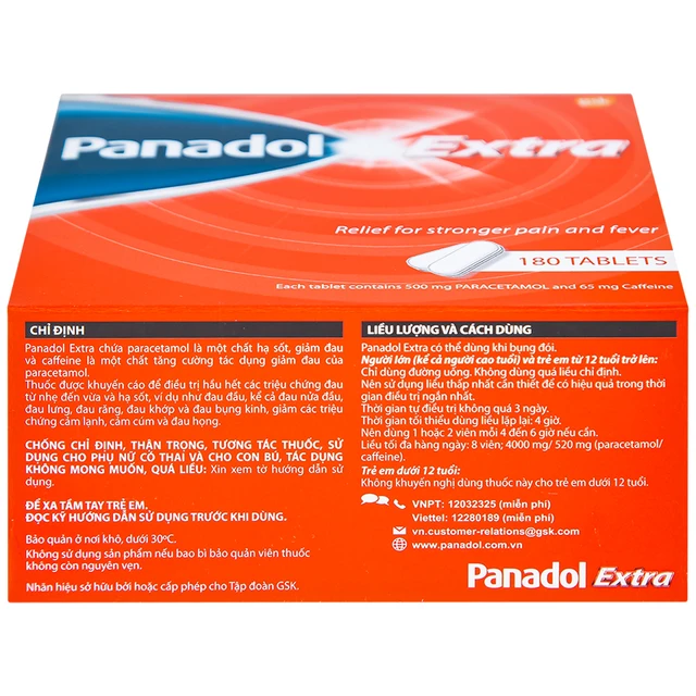 Panadol Extra Red Tablets GSK | Pain & Fever Relief for Headache & Back Pain - Image 2