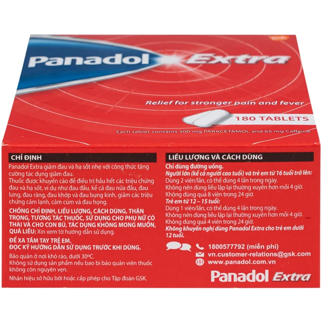 Panadol Extra Red Tablets GSK | Pain & Fever Relief for Headache & Back Pain - Image 6