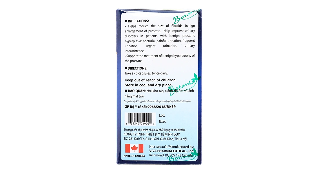 Botania BoniMen Prostate Support Supplement for Men – 30 Capsules - Image 2