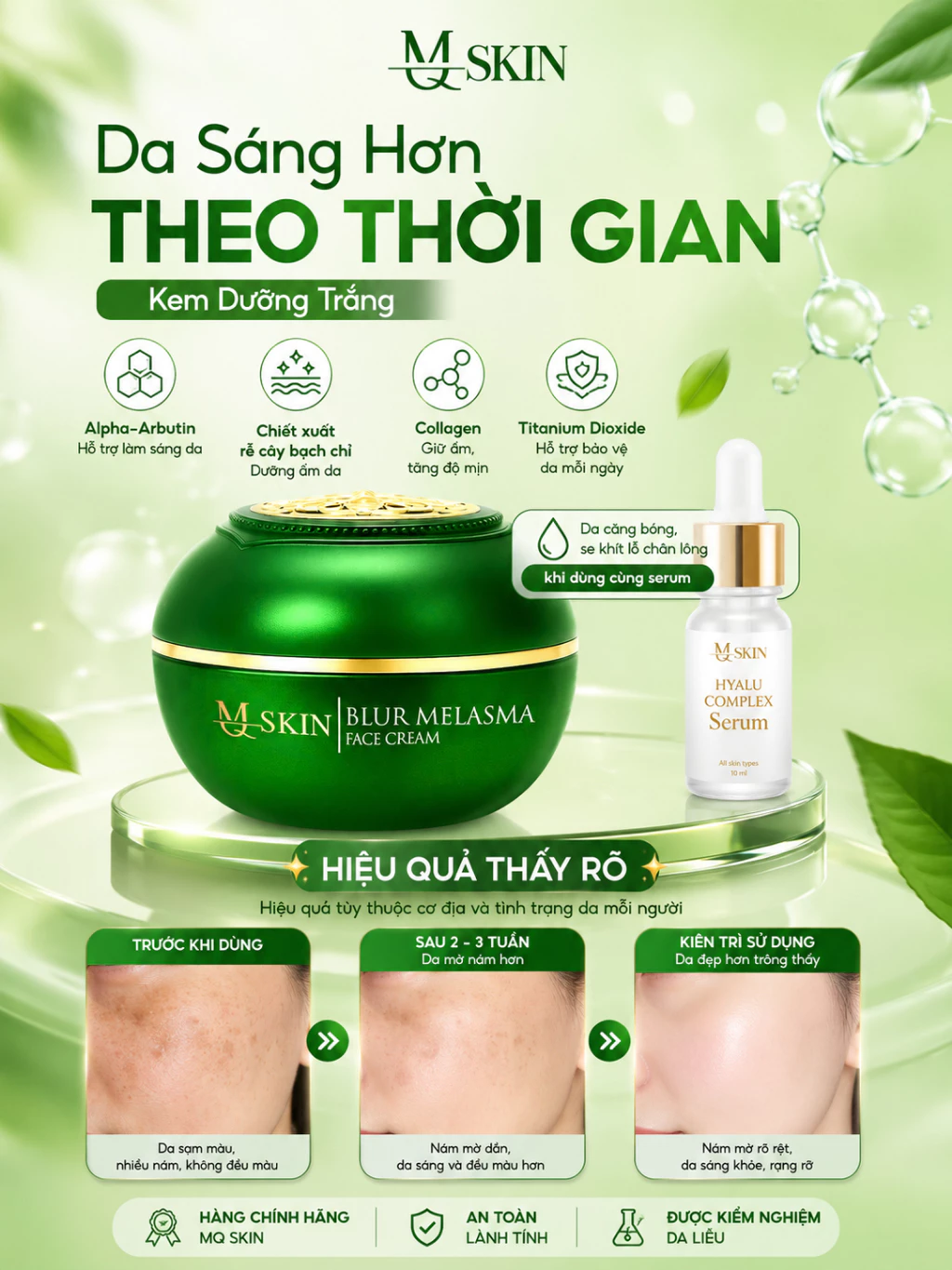 MQ SKIN Melasma Face Cream 20g, Anti Melasma and Pigmentation, Lifting skin tone - Image 7